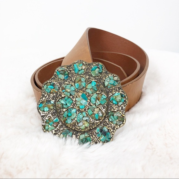 Coldwater Creek Accessories - 🌞 5for$25 Coldwater Creek Leather Turquoise  Belt